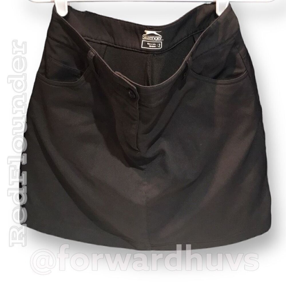 Slazenger Black Athletic Tennis Golf Skort - Size 2